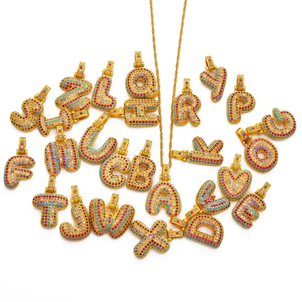 BUBBLE LETTER NECKLACE - Bling Ting