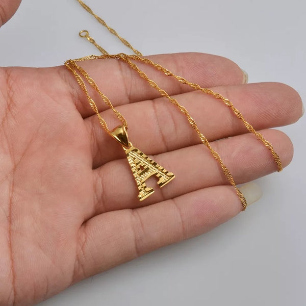 GOLD INITIAL NECKLACE - Bling Ting