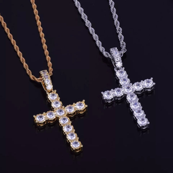 MENS ICY CROSS NECKLACE - Bling Ting