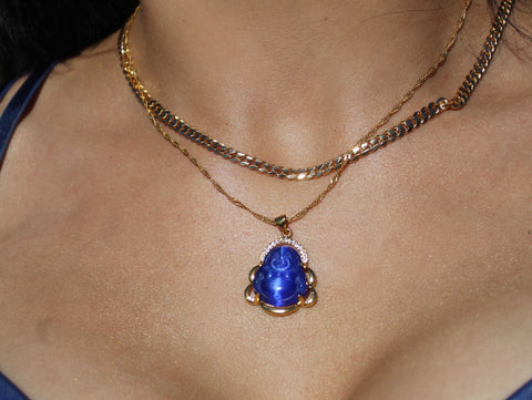 BLUE BUDDHA NECKLACE - Bling Ting
